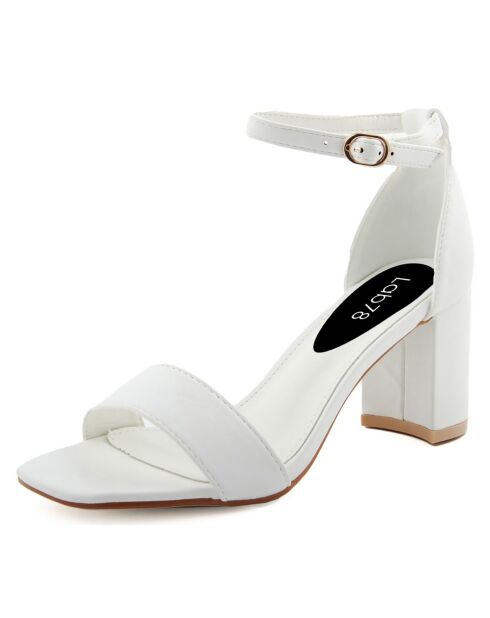 Sandales Julie blanches - Talon 7 cm
