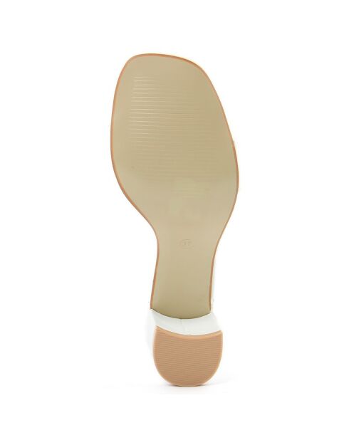 Sandales Julie blanches - Talon 7 cm