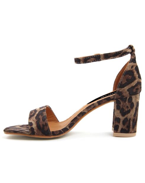Sandales Julie leopard - Talon 7 cm