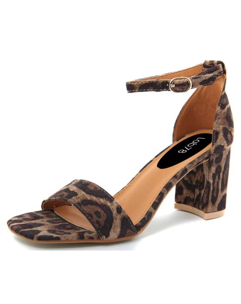 Sandales Julie leopard - Talon 7 cm