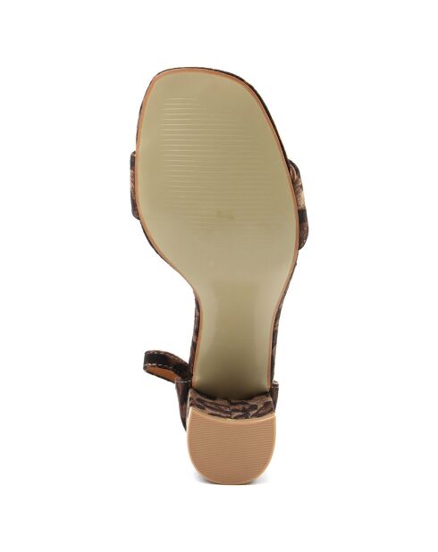 Sandales Julie leopard - Talon 7 cm