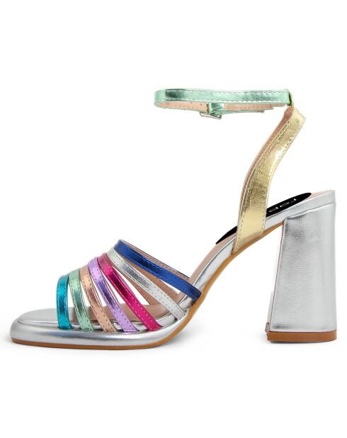 Sandales Fanny argentées - Talon 9.5 cm