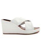 Mules en Cuir Ella blanches - Talon 7 cm
