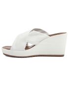 Mules en Cuir Ella blanches - Talon 7 cm
