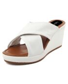 Mules en Cuir Ella blanches - Talon 7 cm