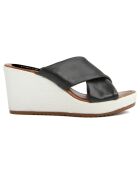 Mules en Cuir Ella noires - Talon 7 cm