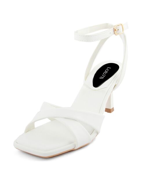 Witte sandalen van Marlène - hak 8,5 cm