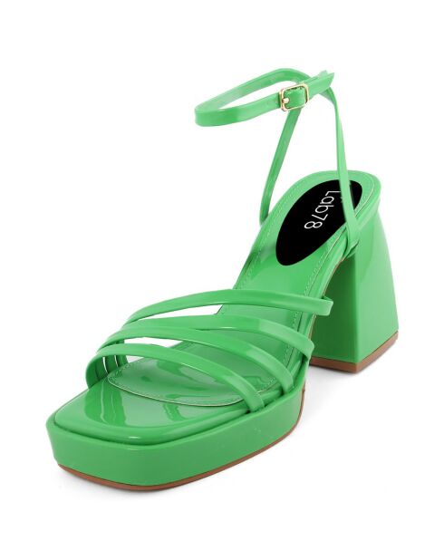 Sandales Louisa vertes - Talon 10 cm