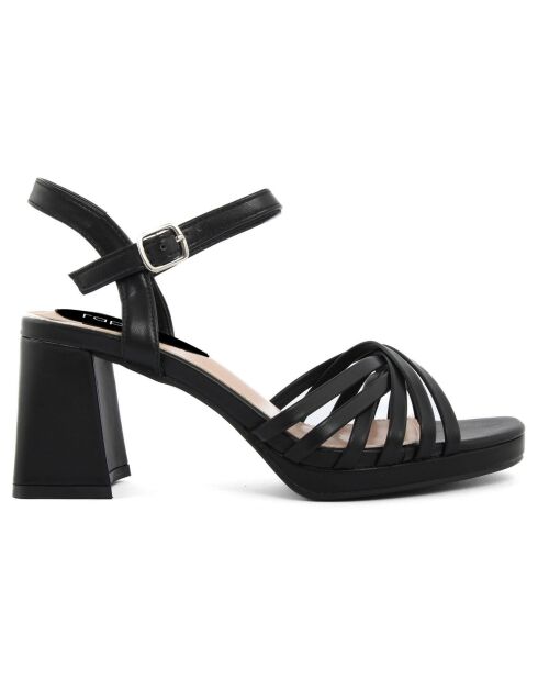 Sandales Nicole noires - Talon 8 cm