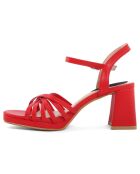 Sandales Nicole rouges - Talon 8 cm