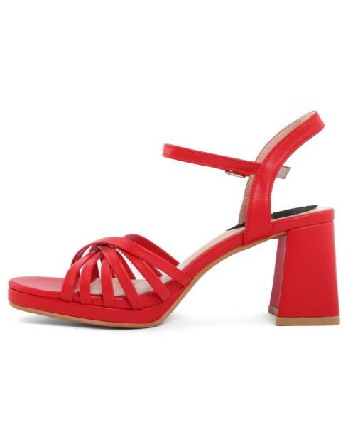 Sandales Nicole rouges - Talon 8 cm
