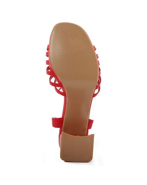 Sandales Nicole rouges - Talon 8 cm