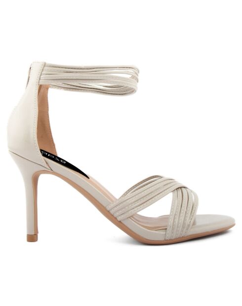 Sandales Colette gris clair - Talon 8.5 cm
