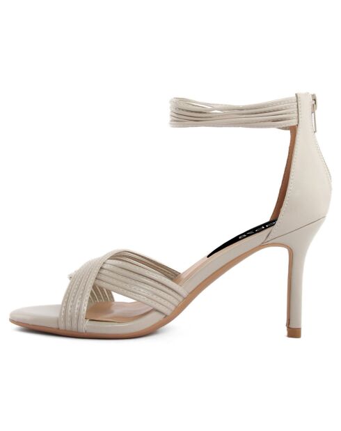 Sandales Colette gris clair - Talon 8.5 cm