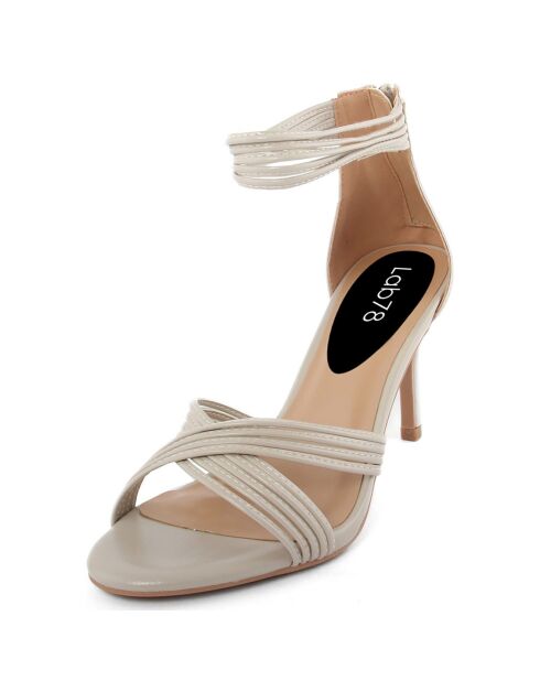 Sandales Colette gris clair - Talon 8.5 cm