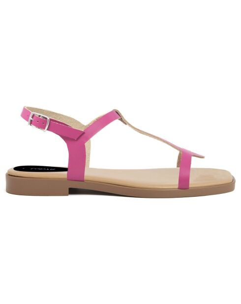 Sandales en Cuir Camelia fuchsia