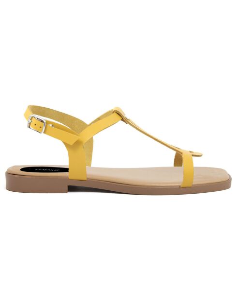 Sandales en Cuir Camelia jaunes