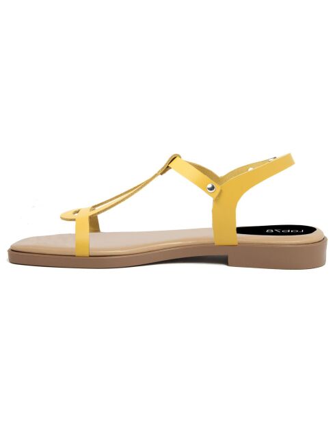 Sandales en Cuir Camelia jaunes