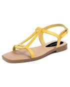 Sandales en Cuir Camelia jaunes