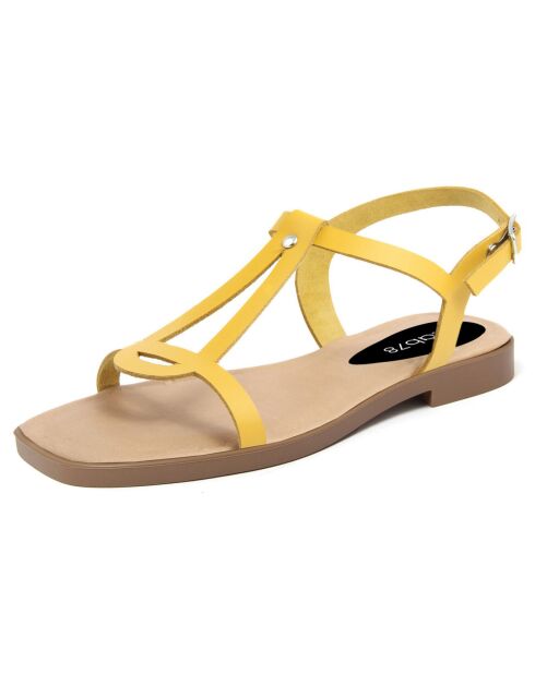 Sandales en Cuir Camelia jaunes