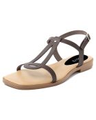 Sandales en Cuir Camelia marron