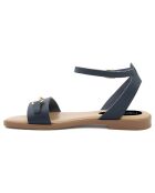 Sandales en Cuir Aurelie bleues