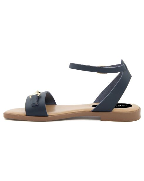 Sandales en Cuir Aurelie bleues