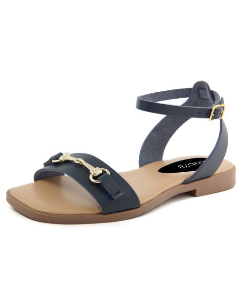 Sandales en Cuir Aurelie bleues