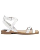Sandales en Cuir Sacha blanches