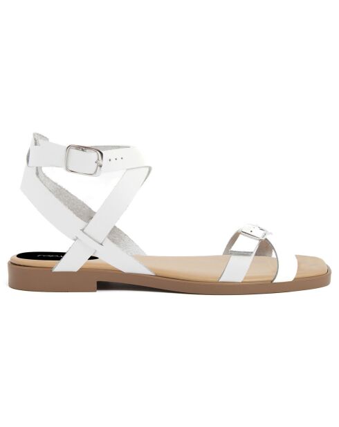 Sandales en Cuir Sacha blanches