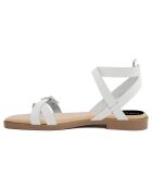 Sandales en Cuir Sacha blanches