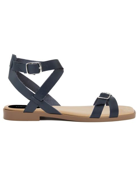 Sandales en Cuir Sacha bleues
