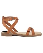Sandales en Cuir Sacha cognac