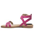 Sandales en Cuir Sacha fuchsia