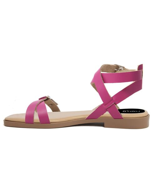 Sandales en Cuir Sacha fuchsia