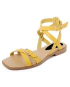 Sandales en Cuir Sacha jaunes