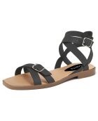 Sandales en Cuir Sacha noires