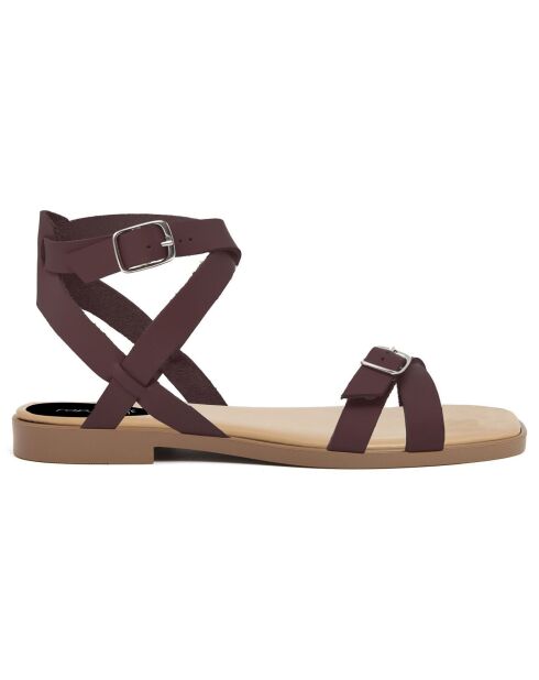 Sandales en Cuir Sacha marron