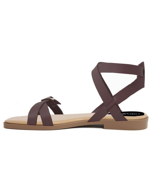 Sandales en Cuir Sacha marron
