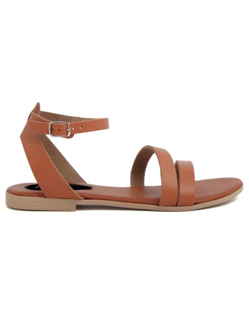 Sandales en Cuir Juliette cognac