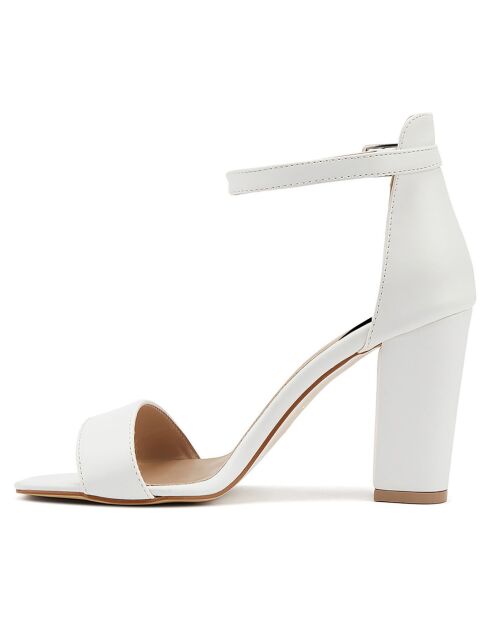 Sandales Mylène blanches - Talon 9 cm