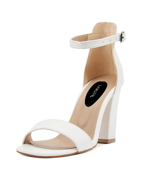 Sandales Mylène blanches - Talon 9 cm