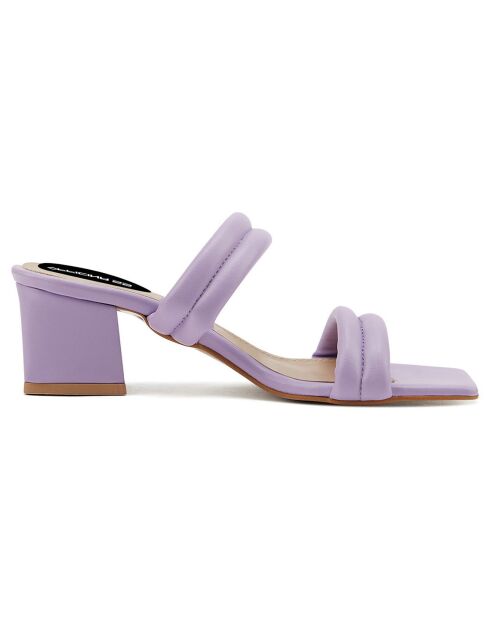 Mules Celia lilas - Talon 5.5 cm