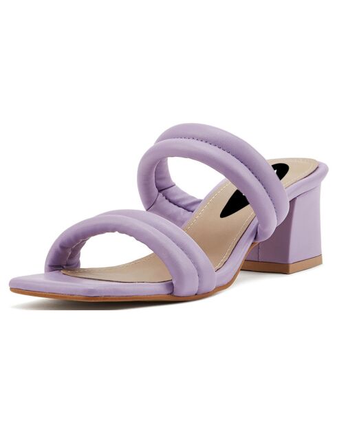 Mules Celia lilas - Talon 5.5 cm