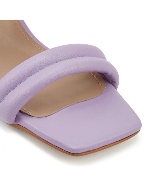 Mules Celia lilas - Talon 5.5 cm