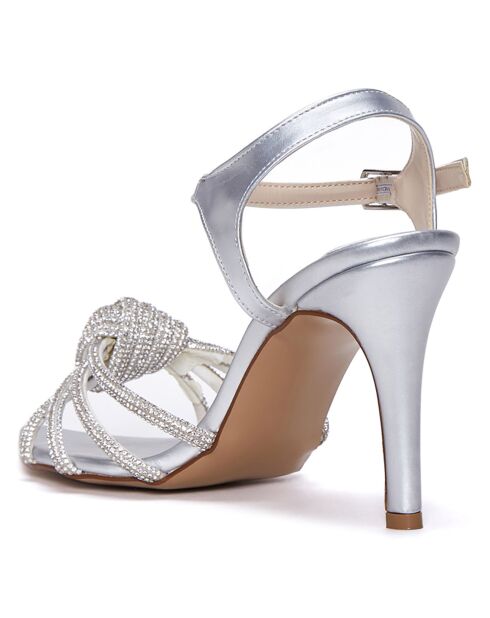 Sandales Belinda argentées - Talon 9 cm