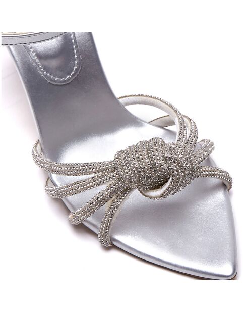 Sandales Belinda argentées - Talon 9 cm