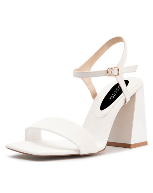 Sandales Louise blanches - Talon 10 cm