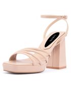 Sandales Alice beiges - Talon 9 cm