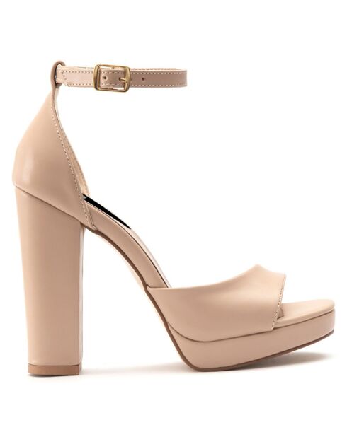 Sandales Camille nude - Talon 11.5 cm